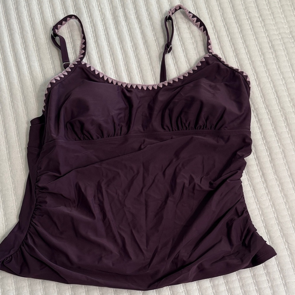 Cupshe Purple Bikini Top with Pink Accents